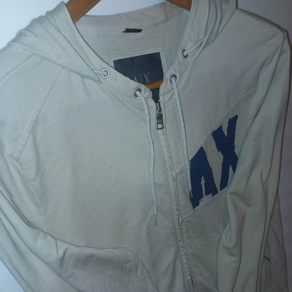 Armani Exchange Other - Armani Exchange Zip Up Hoodie Tan Large